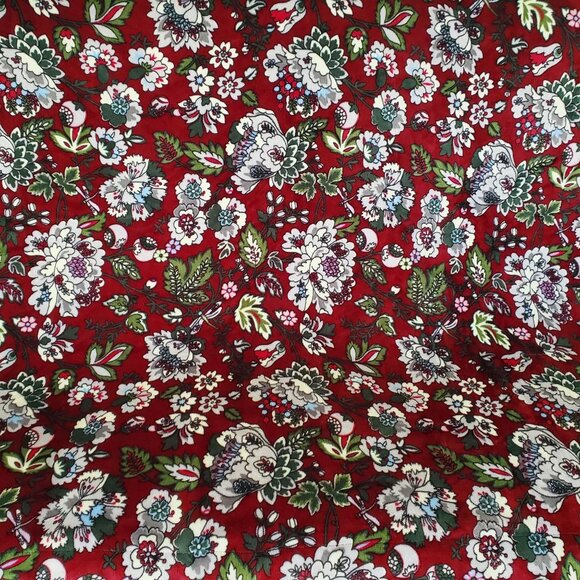 Vera Bradley Floral Bordeux Blooms 50x80 Fleece Plush Throw Blanket Retired - Picture 4 of 8